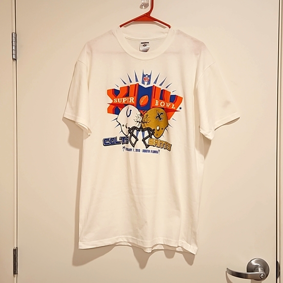 SUPER BOWL XLIV 44 Colts Saints short sleeve graphic tee 2010 NFL Lg So. Florida - Picture 2 of 9
